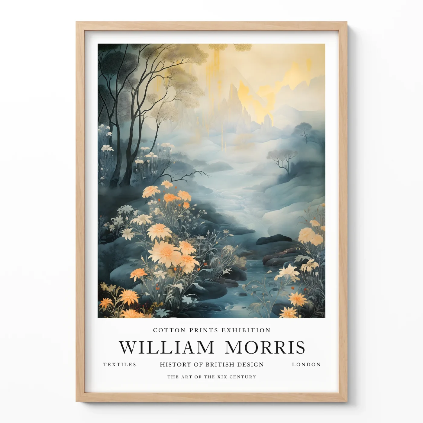 Landscape print William Morris wall art