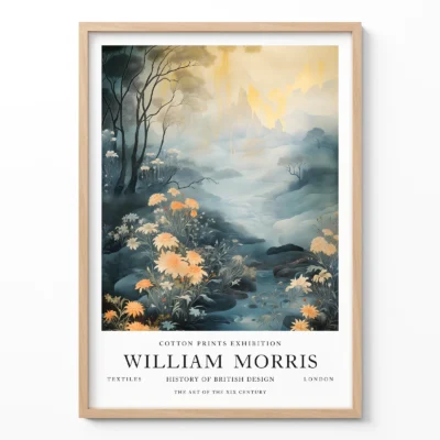 Landscape print William Morris wall art