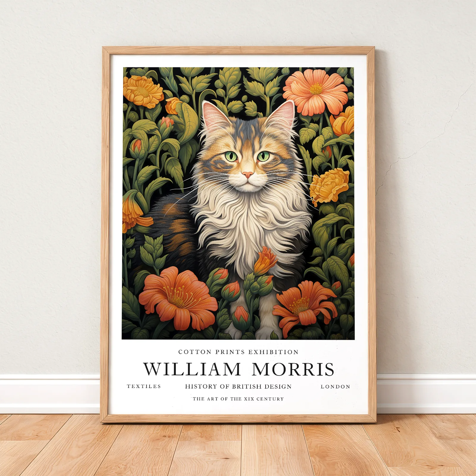 William Morris Cat Art Print