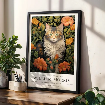 William Morris – Cat Art Print