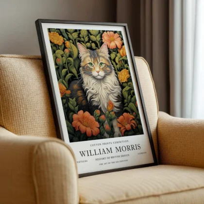 William Morris – Cat Art Print