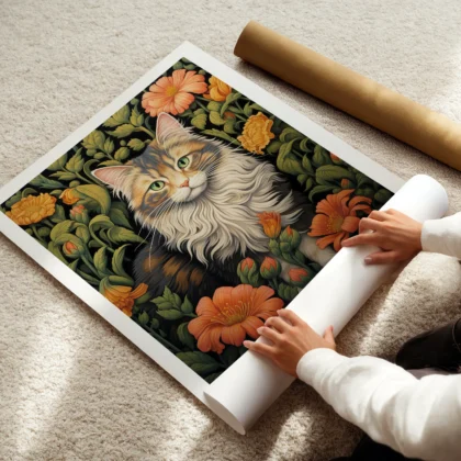 William Morris – Cat Art Print