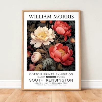 Peonies art print framed floral poster