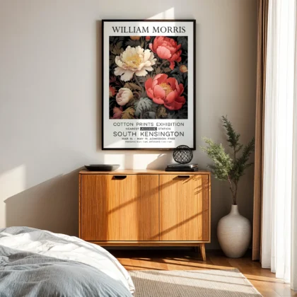 Pfingstrosen – William Morris Wandbild