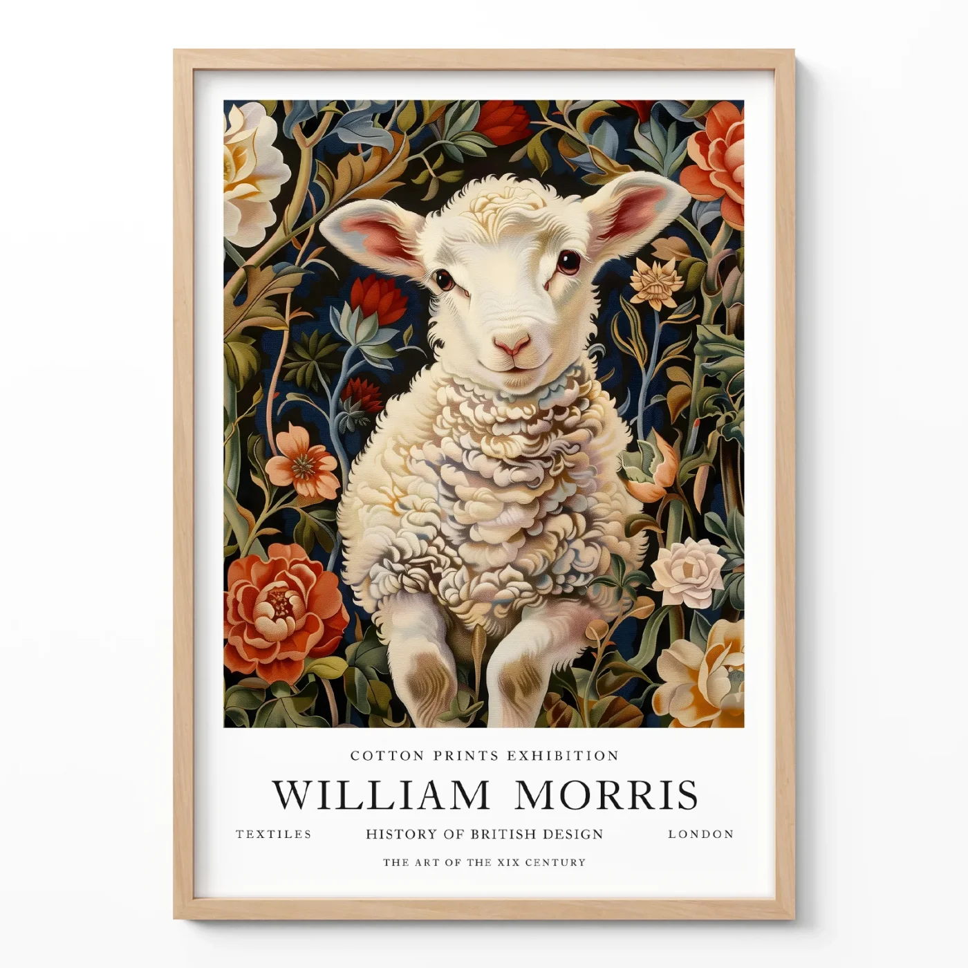 Lamb art print William Morris wall decor