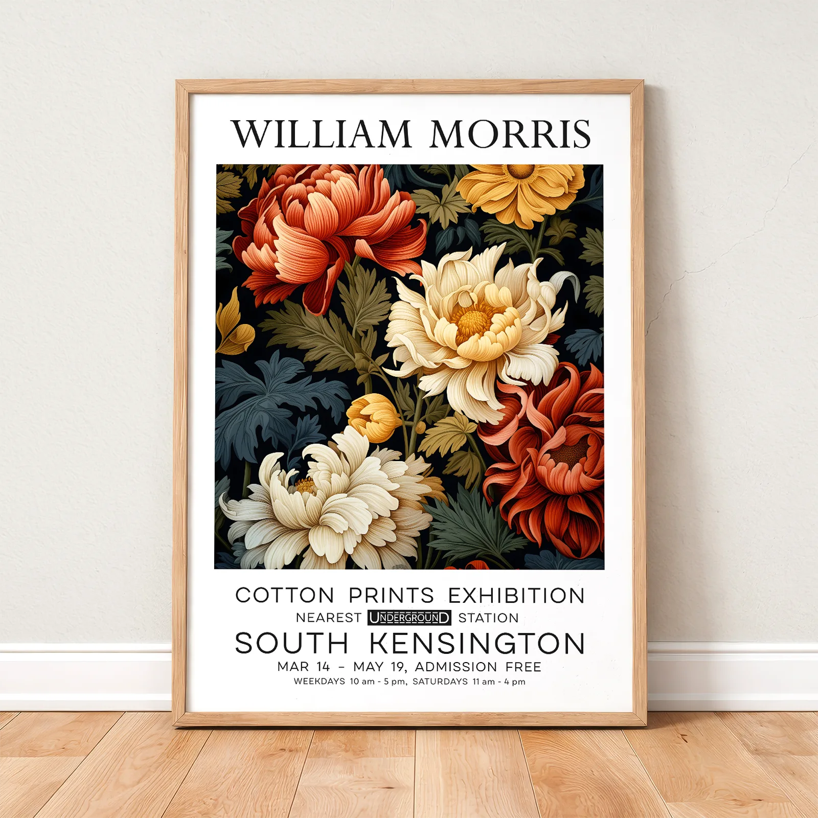 William Morris Peonies Poster