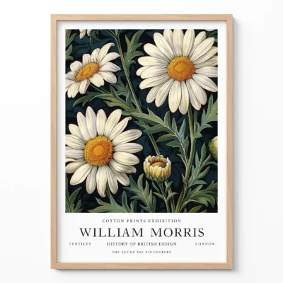 Daisy poster William Morris floral wall art