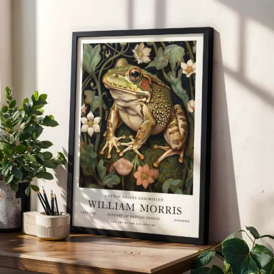 Frog poster living room decor