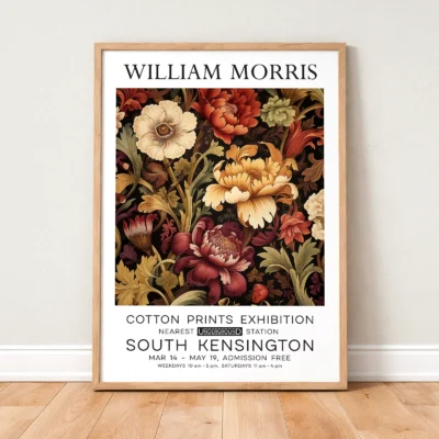 Flowers poster framed botanical print