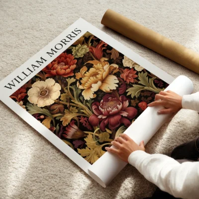 Flowers poster rolled art print