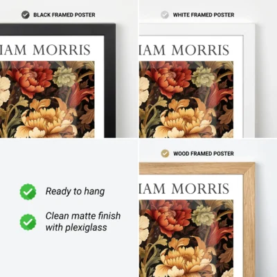 Flowers poster frame options