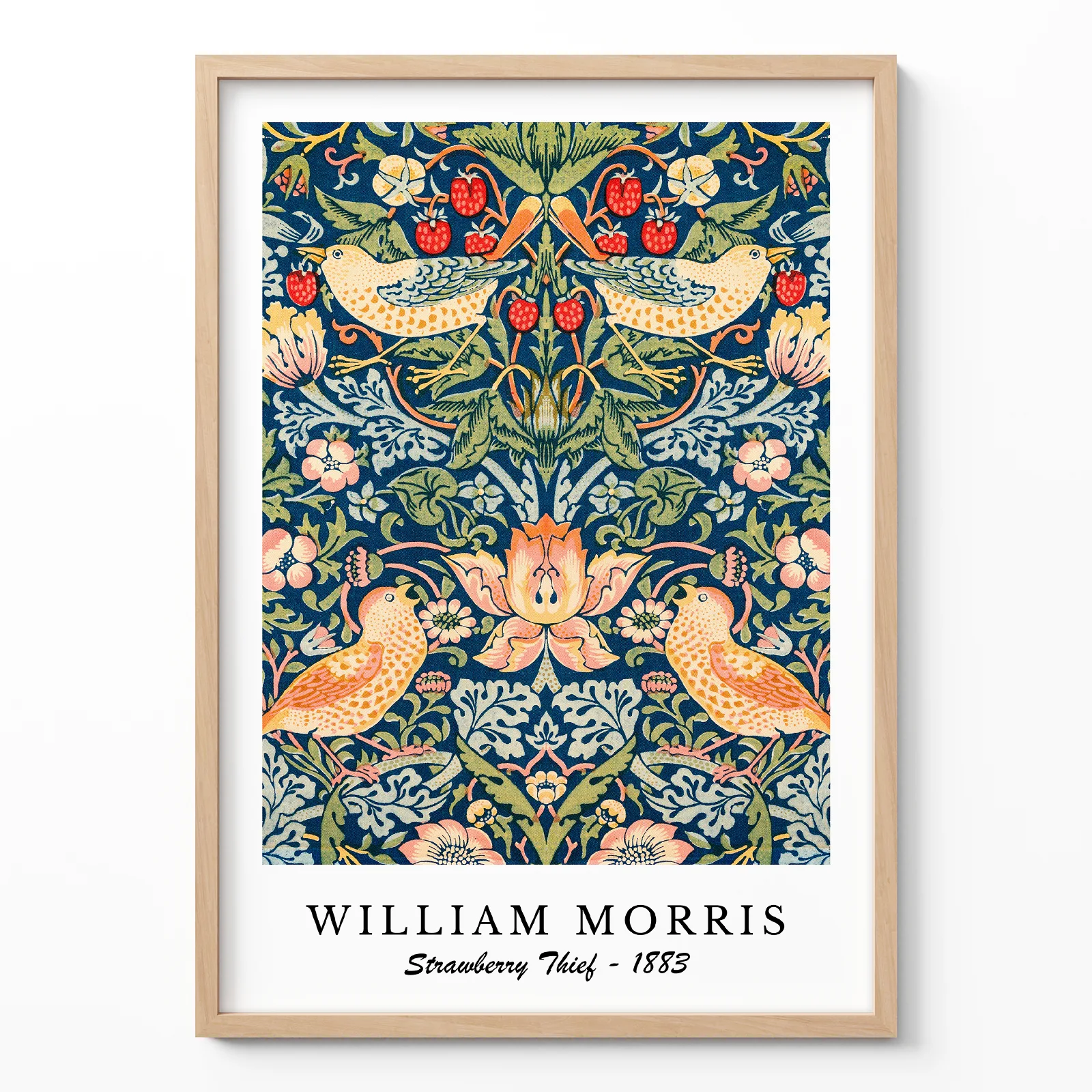 William Morris Strawberry Thief Poster William Morris strawberry thief poster vintage bird floral art