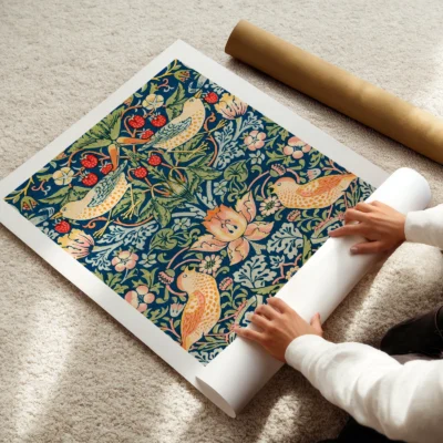 William Morris strawberry thief poster rolled print