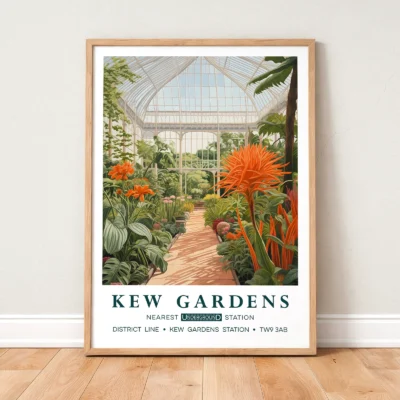 Kew Gardens poster framed botanical print