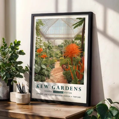 Kew Gardens poster living room decor