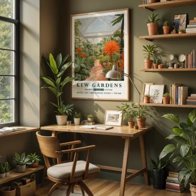 Kew Gardens poster home office decor