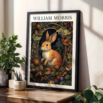 Bunny poster living room decor