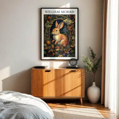 Bunny poster bedroom wall art