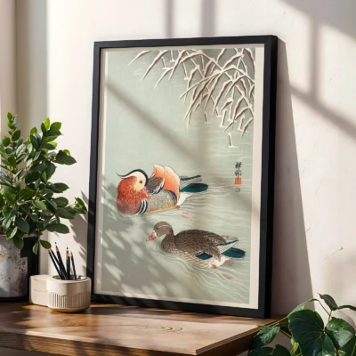 Mandarin Ducks by Ohara Koson