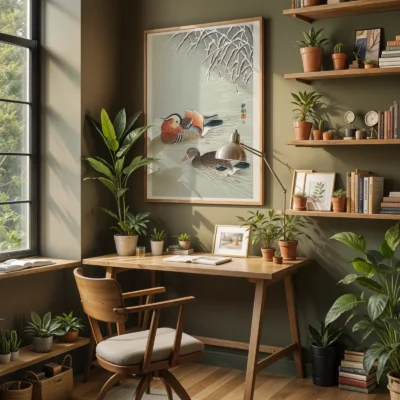 Mandarin Ducks by Ohara Koson