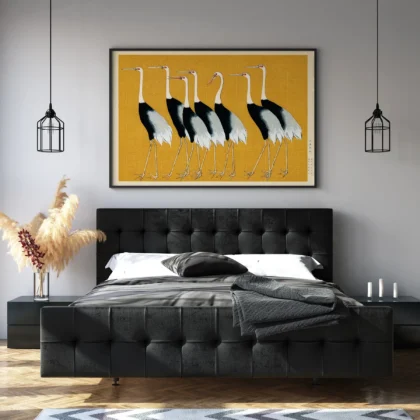 Ogata Kōrin – 7 Birds Japanese Wall Art