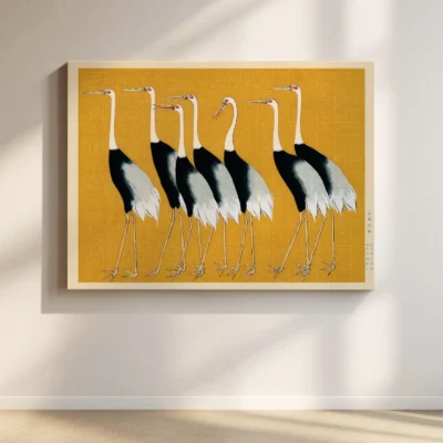Ogata Kōrin – 7 Birds Japanese Wall Art