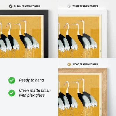 Ogata Kōrin – 7 Birds Japanese Wall Art