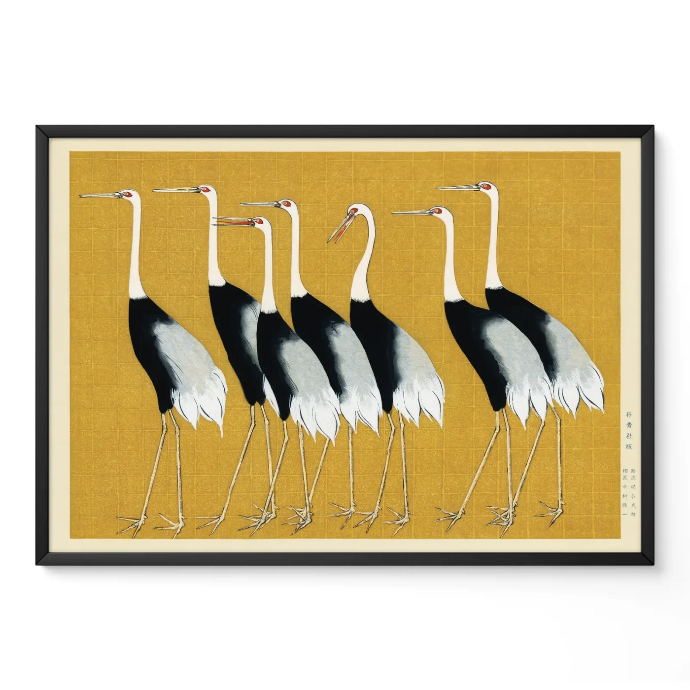 Ogata Kōrin – 7 Birds Japanese Wall Art