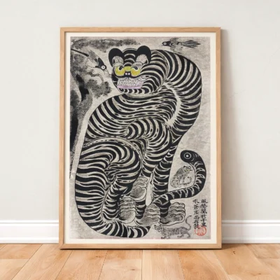 Talismanic Tiger – Vintage Japanese Wall Art