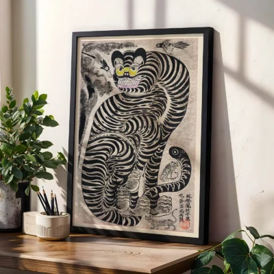 Talismanic Tiger – Vintage Japanese Wall Art