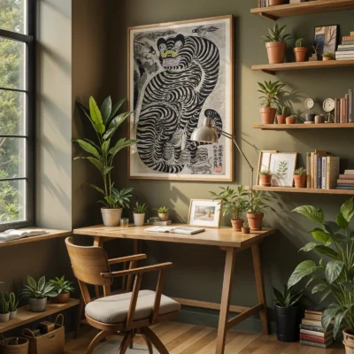 Talismanic Tiger – Vintage Japanese Wall Art