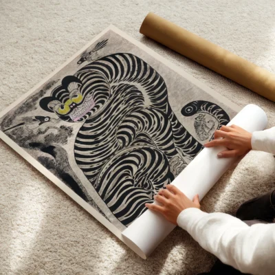 Talismanic Tiger – Vintage Japanese Wall Art