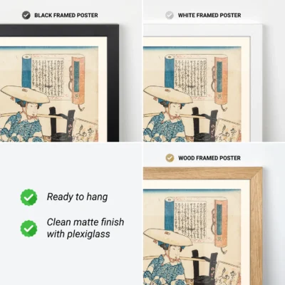 Utagawa Kunisada – Woman Carrying Two Black Buckets