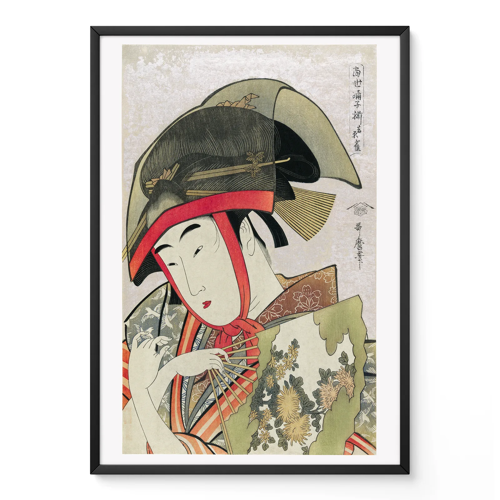 Utamaro Kitagawa Wall Art – Woman Dancer With Fan Utamaro Kitagawa Wall Art – Woman Dancer With Fan