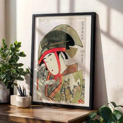 Utamaro Kitagawa Wall Art – Woman Dancer With Fan