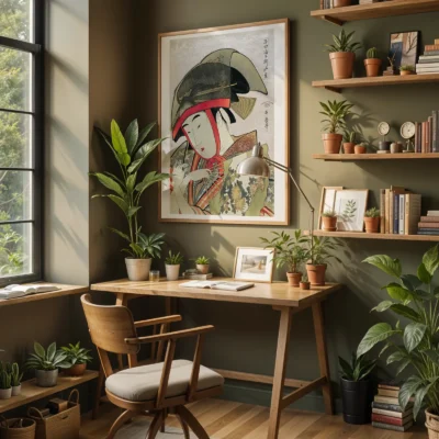 Utamaro Kitagawa Wall Art – Woman Dancer With Fan