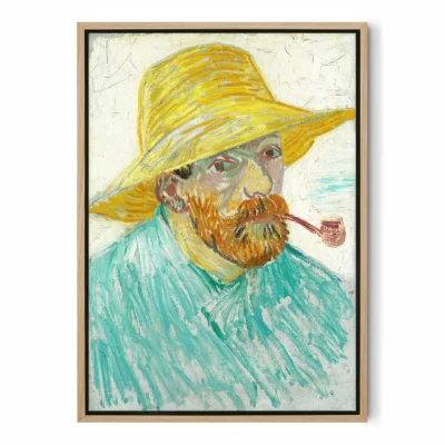 Vincent van Gogh Wall Art – Self-Portrait with Pipe and Straw Hat