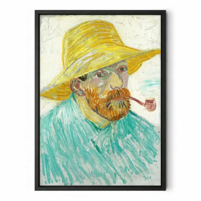 Vincent van Gogh Wall Art – Self-Portrait with Pipe and Straw Hat