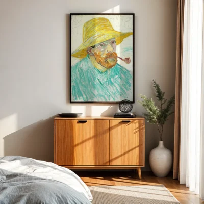 Vincent van Gogh Wall Art – Self-Portrait with Pipe and Straw Hat