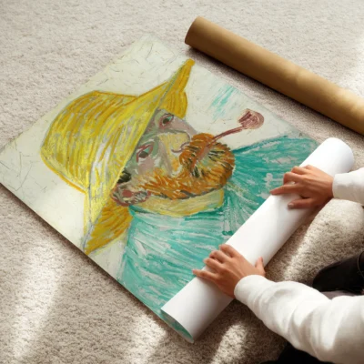 Vincent van Gogh Wall Art – Self-Portrait with Pipe and Straw Hat