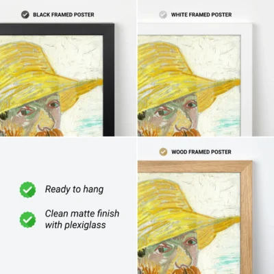 Vincent van Gogh Wall Art – Self-Portrait with Pipe and Straw Hat