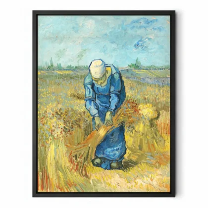 Vincent van Gogh paveikslas – Moteris rišanti javų pėdus