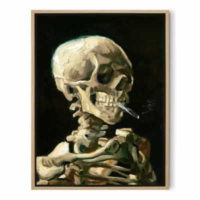 Vincent van Gogh Wall Art – Head of a Skeleton with a Burning Cigarette