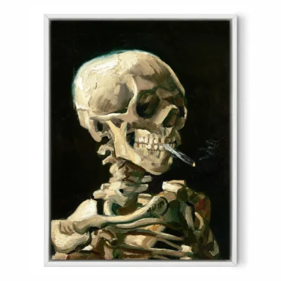 Vincent van Gogh Wall Art – Head of a Skeleton with a Burning Cigarette