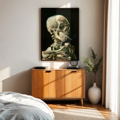 Vincent van Gogh Wall Art – Head of a Skeleton with a Burning Cigarette
