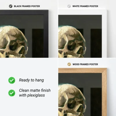 Vincent van Gogh Wall Art – Head of a Skeleton with a Burning Cigarette