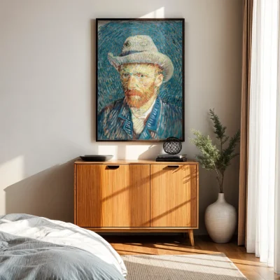 Vincent van Gogh Wandbild – Selbstporträt mit grauem Hut