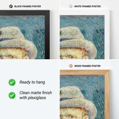 Vincent van Gogh Wandbild – Selbstporträt mit grauem Hut