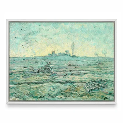 Vincent van Gogh Wandbild – Schneebedecktes Feld mit Egge