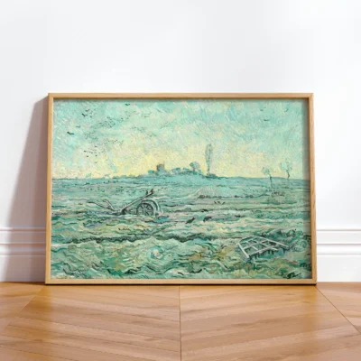 Vincent van Gogh Wall Art – Snow-Covered Field with a Harrow
